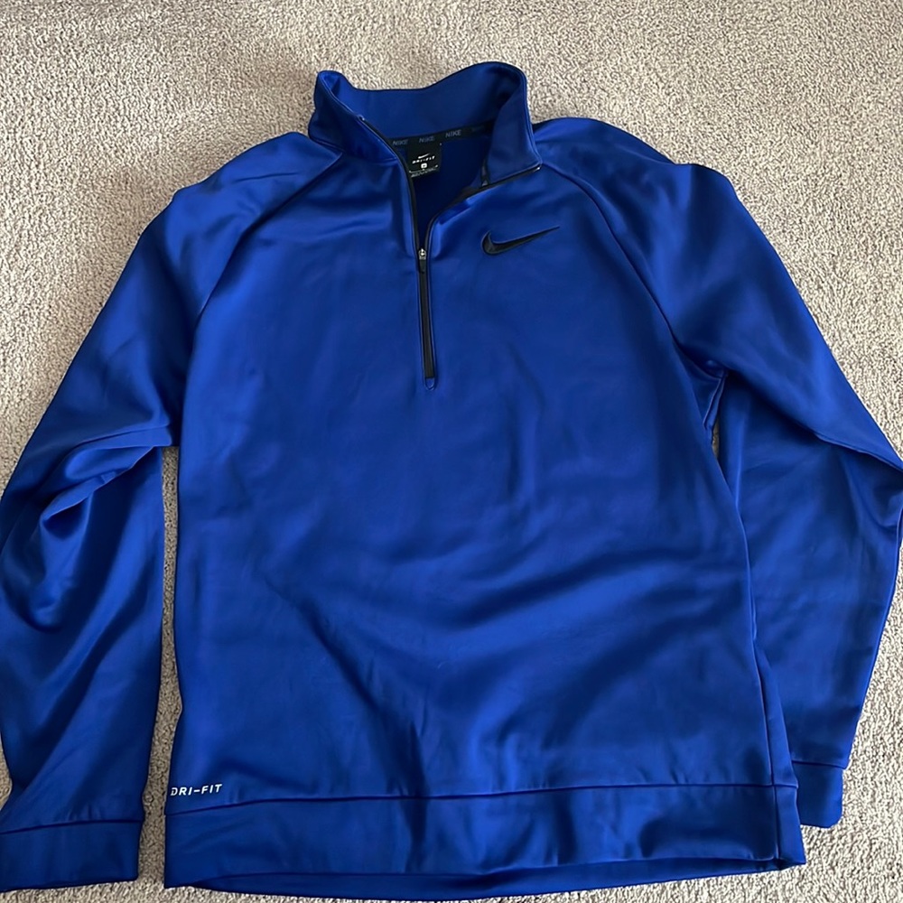 Blue Nike Dri-Fit Quarterzip size MEDIUM